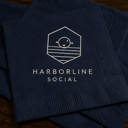 Black & Colored Cocktail Napkins