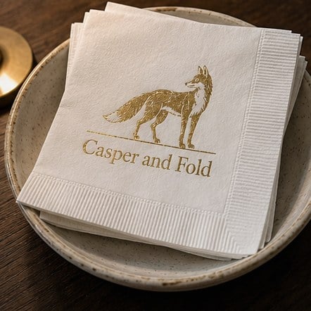 Custom cocktail napkins for small business
