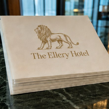 Customized cocktail napkins for hotels and private clubs