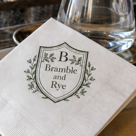 Customized cocktail napkins for restaurants and bistros