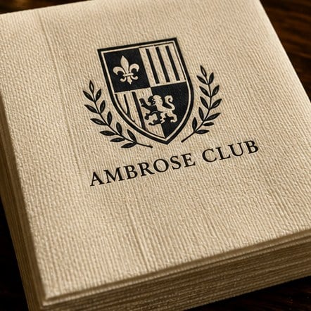 Linen-Feel Cocktail Napkins with custom branding